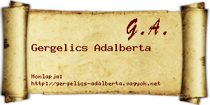 Gergelics Adalberta névjegykártya